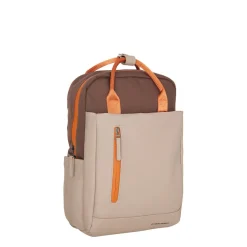 Ferron Miami Rucksack 9L Wasserabweisender Laptop Rucksack 13 Zoll für Arbeit und Schule aus PU Nylon Coffee