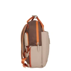 Ferron Miami Rucksack 9L Wasserabweisender Laptop Rucksack 13 Zoll für Arbeit und Schule aus PU Nylon Coffee