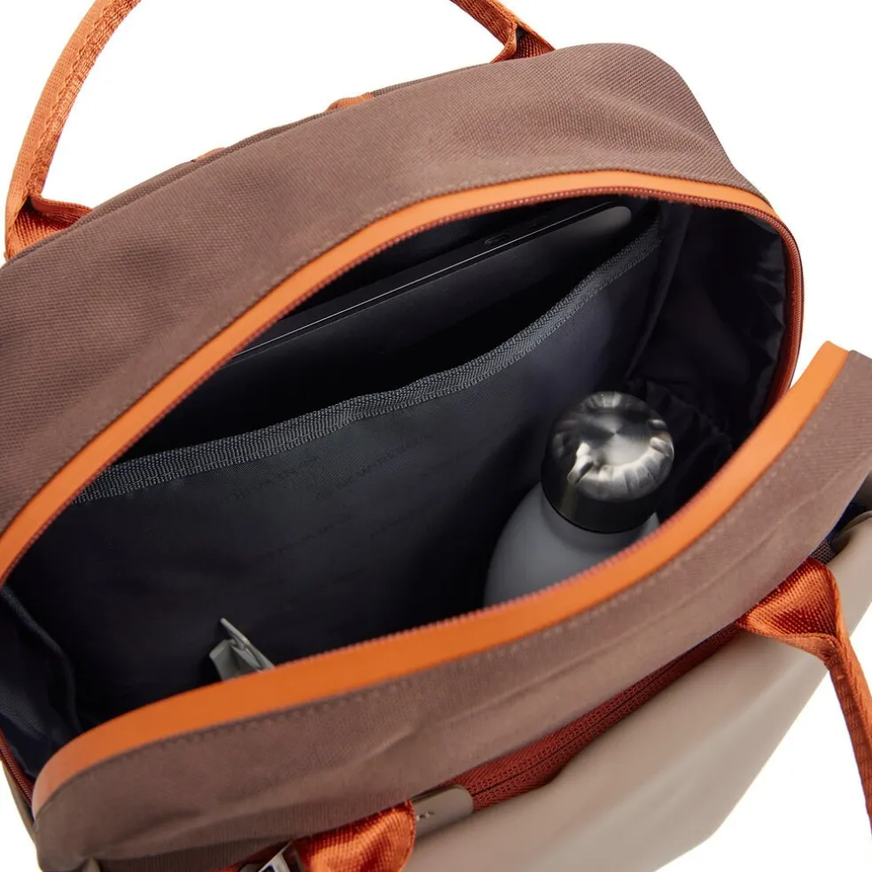 Ferron Miami Rucksack 9L Wasserabweisender Laptop Rucksack 13 Zoll für Arbeit und Schule aus PU Nylon Coffee