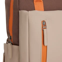 Ferron Miami Rucksack 9L Wasserabweisender Laptop Rucksack 13 Zoll für Arbeit und Schule aus PU Nylon Coffee