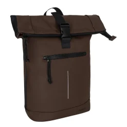 Mart New York Mocca 21L Rucksack Rolltop Wasserabweisend Laptop 15.6"