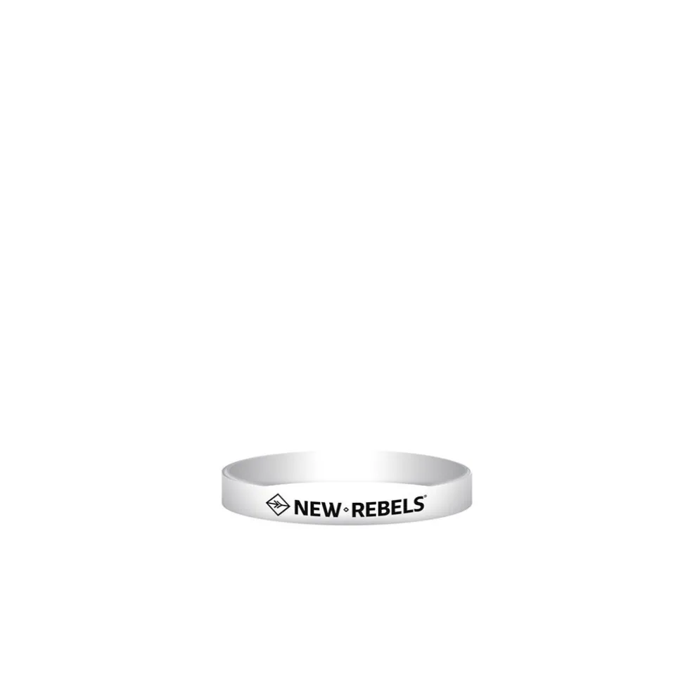 Neu Rebels Silikon-Armband Frau Weiß