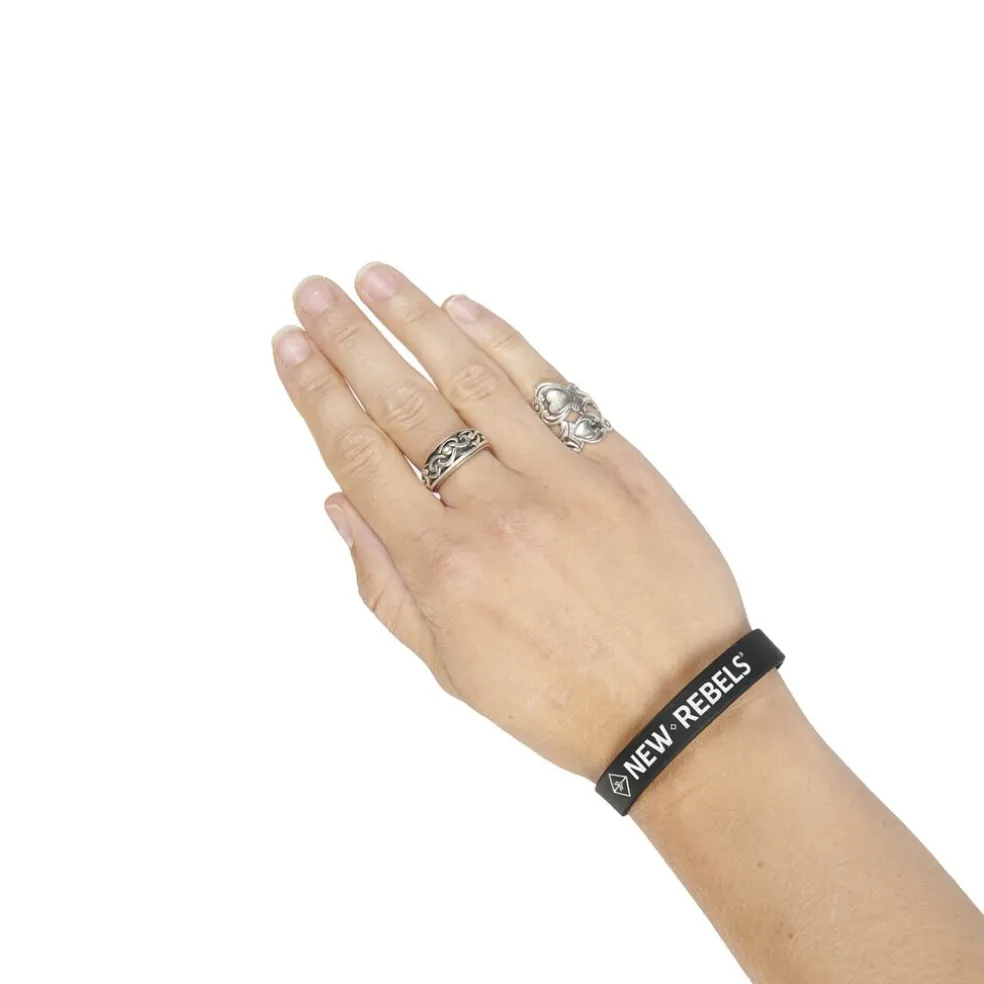 Neu Rebels Silikon-Armband Frau Schwarz