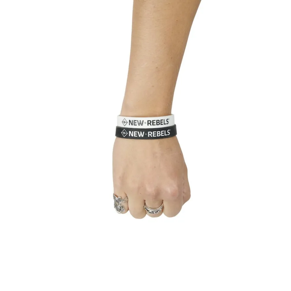 Neu Rebels Silikon-Armband Frau Schwarz