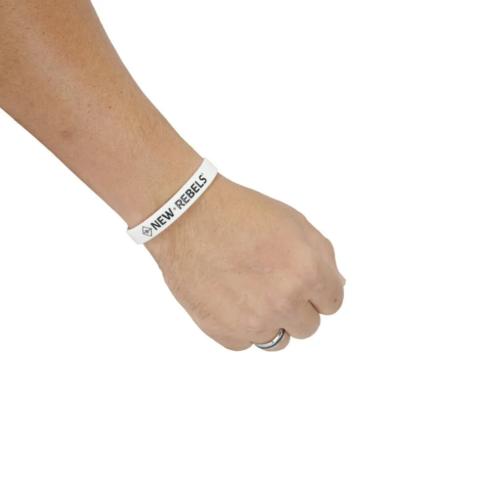 Neu Rebels Silikon-Armband Mann Weiß