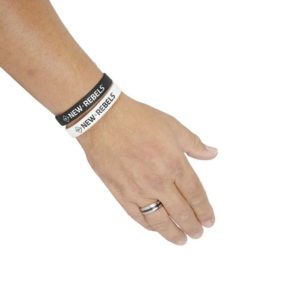 Neu Rebels Silikon-Armband Mann Weiß