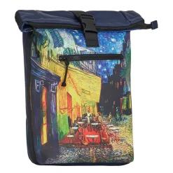 Neue Rebels Mart Art - New York Cafe at Night Rolltop Rucksack 21L