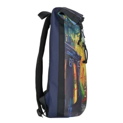 Neue Rebels Mart Art - New York Cafe at Night Rolltop Rucksack 21L