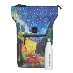 Neue Rebels Mart Art - New York Cafe at Night Rolltop Rucksack 21L