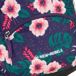 New Rebels ® Bts 4 Schultasche Mit Laptopfach Flower Print