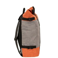 New Rebels ® Creek Roll Top Rucksack Anthrazit/Orange VII