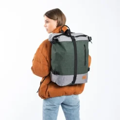 New Rebels ® Creek Roll Top Rucksack Anthrazit/Orange VII