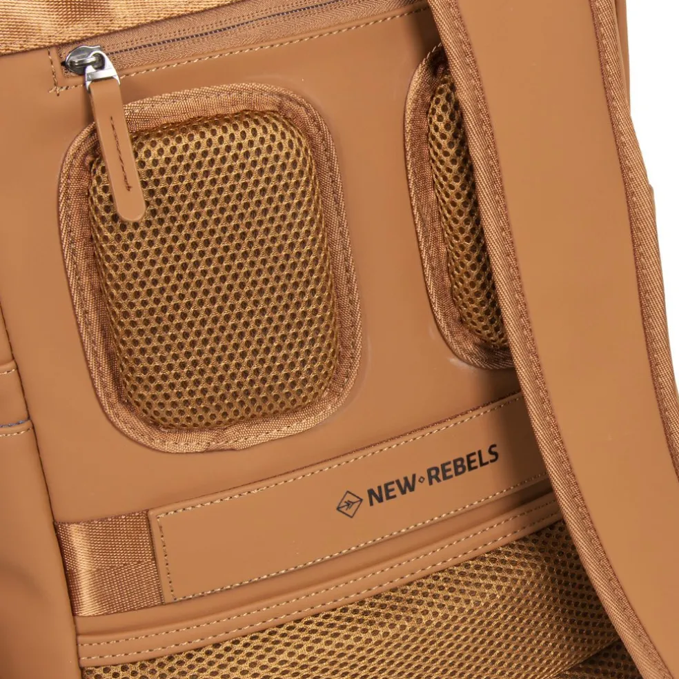 New Rebels ® Harper 3 - Rucksack - Laptoptasche- 12 Liter - Cognac