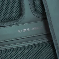 New Rebels ® Harper - Rucksack - Laptoptasche- 18 Liter - Dunkelgrün - Metallic