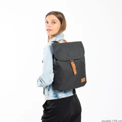 New Rebels ® Heaven Small Mit Überschlag Rucksack Schwarz XIX | Rucksack
