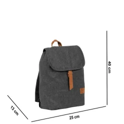 New Rebels ® Heaven Small Mit Überschlag Rucksack Schwarz XIX | Rucksack
