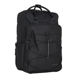 New Rebels – Laptop Rucksack 15,6 Zoll – Schulrucksack & Arbeitstasche – Wasserabweisend – 18L – Nylon/PU – Schwarz