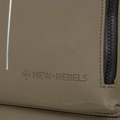 New Rebels ® Mart - Pu - Laptop - Rucksack - Wasserfest - OlIVgrün