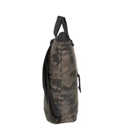 New Rebels ® Mart - Top Zip - Wasserfest -  Rucksack - Laptop Bag 14Inch. - Shopper - Braun Camouflage