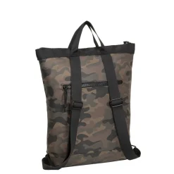 New Rebels ® Mart - Top Zip - Wasserfest -  Rucksack - Laptop Bag 14Inch. - Shopper - Braun Camouflage