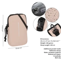 New Rebels ® Mart - Wasserabweisend - Handytasche - Soft Rosa