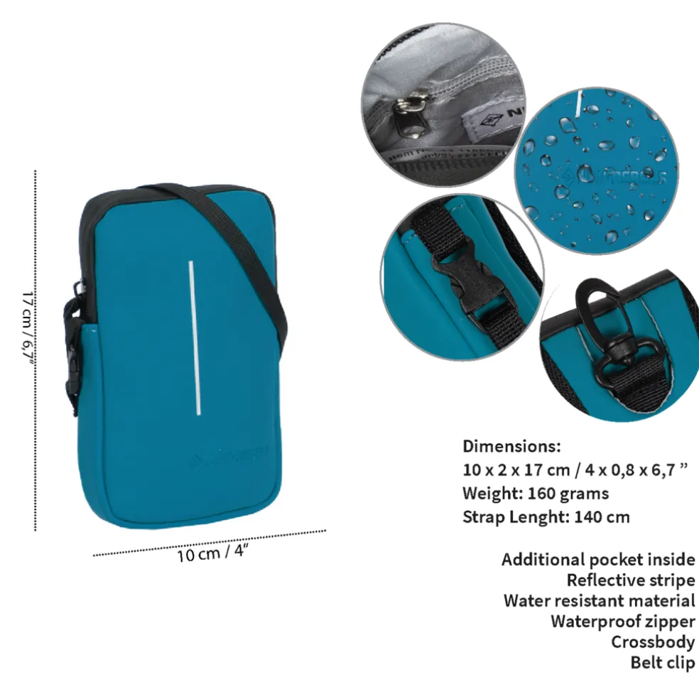 New Rebels ® Mart - Wasserabweisend - Handytasche - Petrol