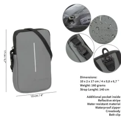 New Rebels ® Mart - Wasserabweisend - Telefontasche - Grau