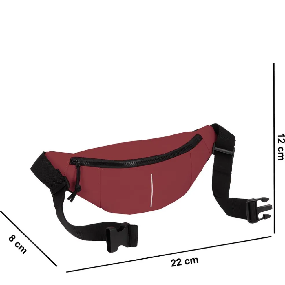 New Rebels ® Mart - Wasserabweisend - Bauchtasche - Burgundy
