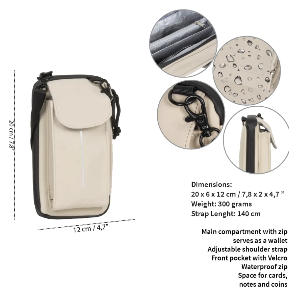 New Rebels ® Mart Wasserabweisende Handytasche Beige