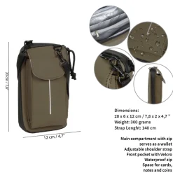 New Rebels ® Mart Wasserabweisende Handytasche Olive