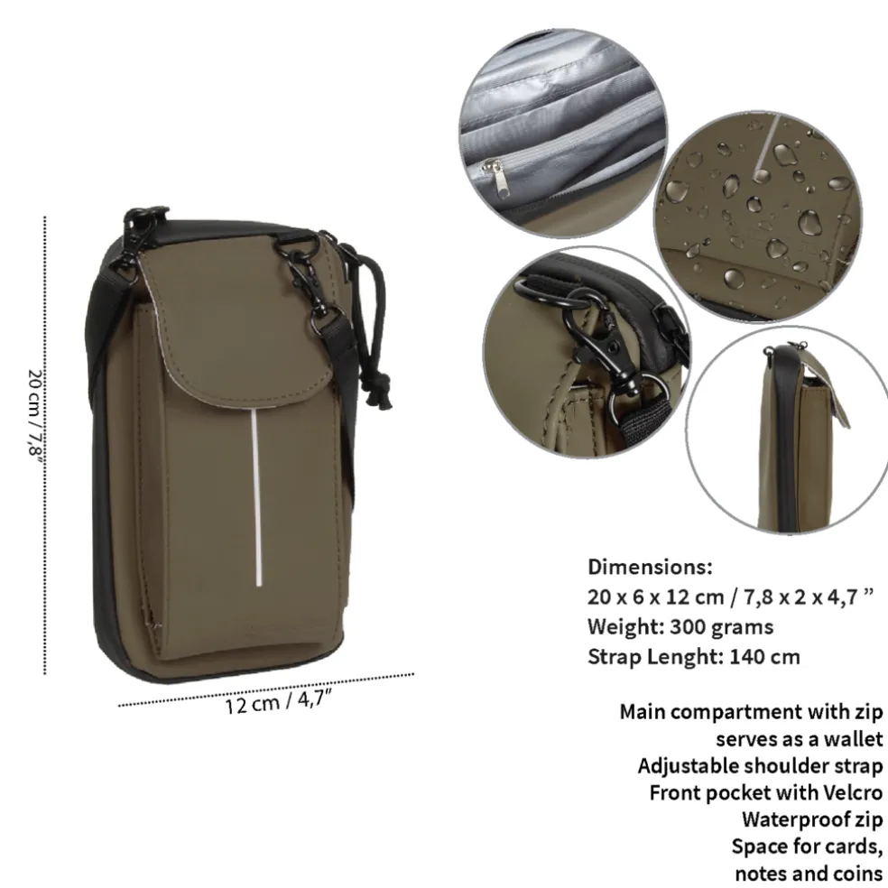 New Rebels ® Mart Wasserabweisende Handytasche Olive