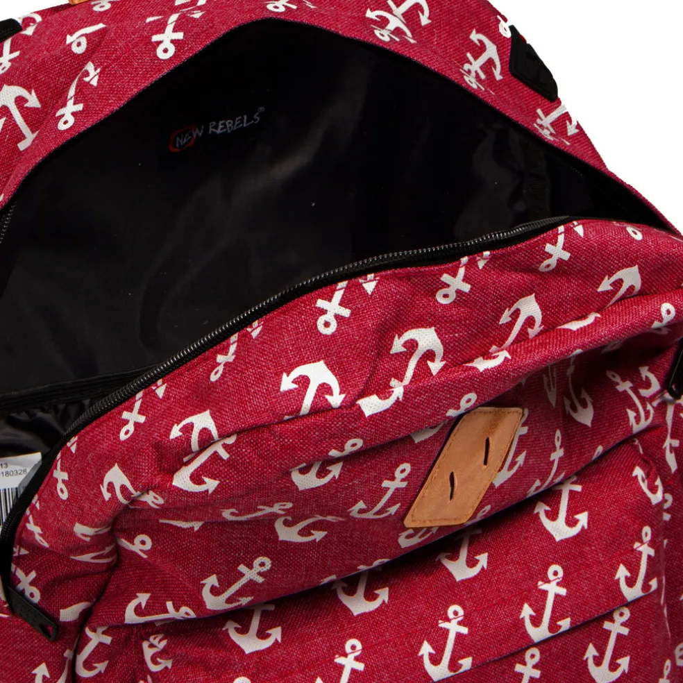 New Rebels ® Sealife Rucksack Burgundy