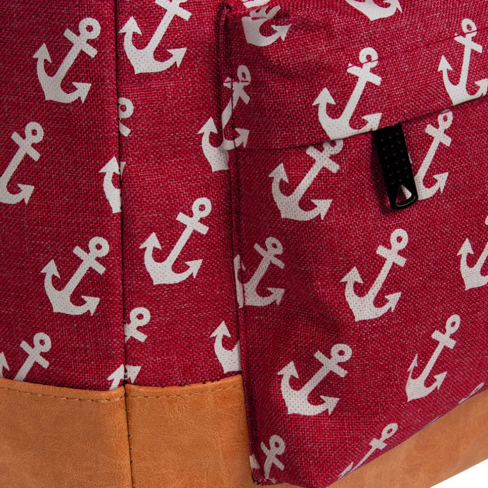 New Rebels ® Sealife Rucksack Burgundy
