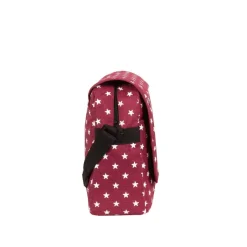 New Rebels ®  Star26 - Medium A4 Umhängetasche Mit Überschlag - Mit Stars - Burgundy