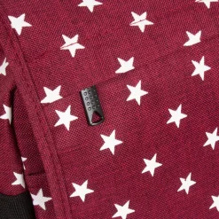 New Rebels ®  Star26 - Medium A4 Umhängetasche Mit Überschlag - Mit Stars - Burgundy