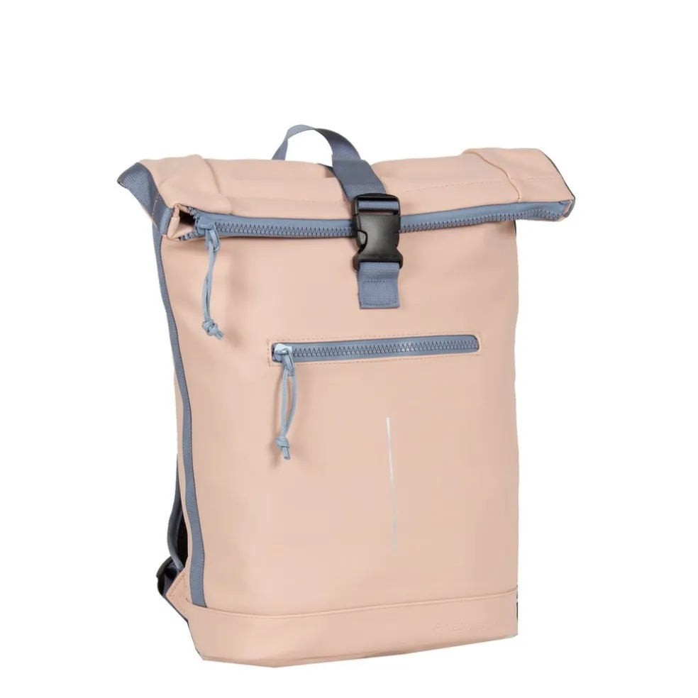 New Rebels ® Tim - Rolltop - Rucksack - Wasserfest - Soft Rosa/Lila
