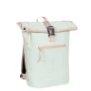 New Rebels ® Tim - Rolltop - Rucksack - Wasserfest - Mint/Soft Rosa