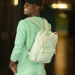 New Rebels ® Tim - Rucksack - Wasserfest - Mint/Soft Rosa IV