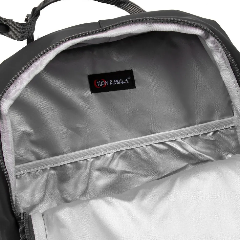 New Rebels ® Tim Rucksack Wasserabweisend Schwarz/Grau