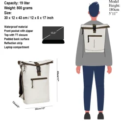 New Rebels ® Tim Rucksack Wasserabweisend Beige/OlIV