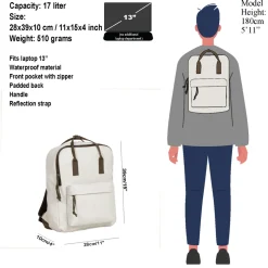 New Rebels ® Tim Rucksack Wasserabweisend Beige/OlIV