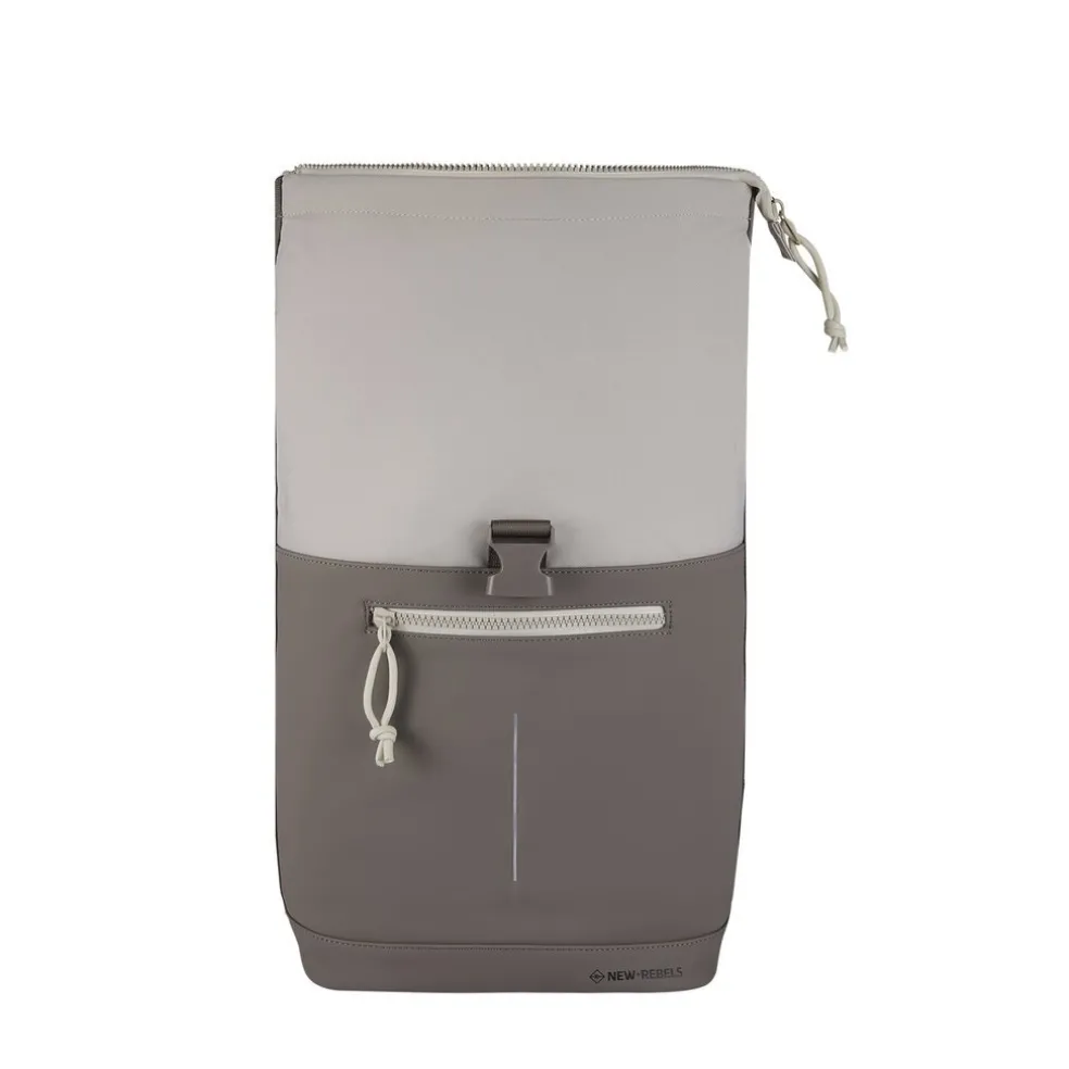 New Rebels Backham New York Taupe 21L Rolltop Wasserabweisend Laptop 15.6"