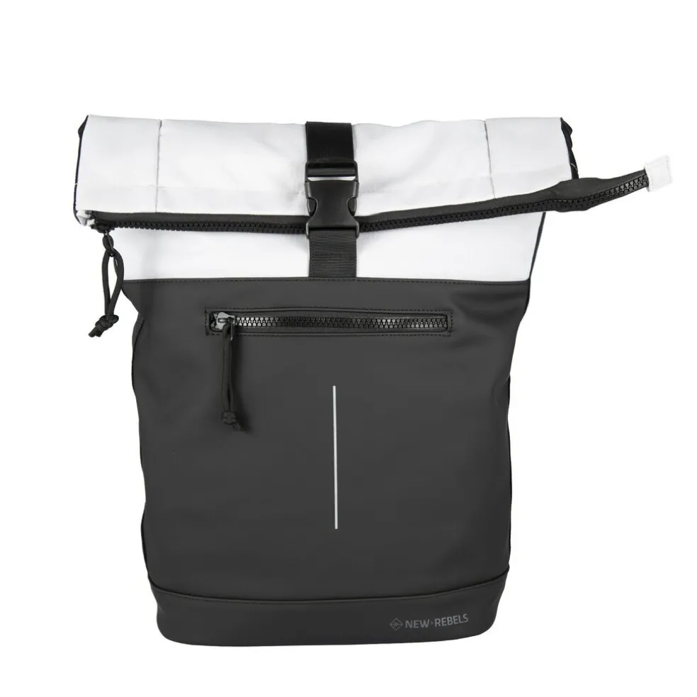New Rebels Backham New York Schwarz Reflexion 21L Rolltop Wasserabweisend Laptop 15.6"