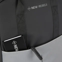 New Rebels Bowie Cape Coral Schwarz 14L Rucksack Reflektion Wasserabweisend Laptop 13