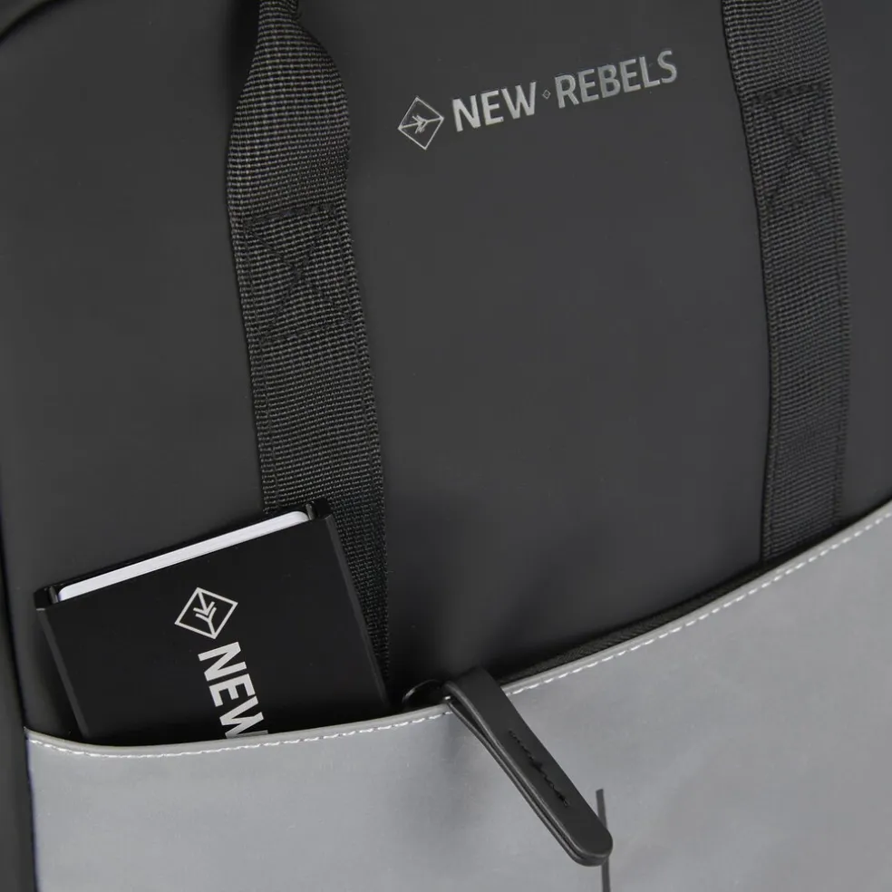 New Rebels Bowie Cape Coral Schwarz 14L Rucksack Reflektion Wasserabweisend Laptop 13"