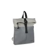 New Rebels Bowie Los Angeles Hellgrau 9L Rucksack Rolltop Reflektion Wasserabweisend