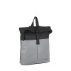 New Rebels Bowie Los Angeles Schwarz 9L Rucksack Rolltop Reflektion Wasserabweisend