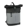 New Rebels Bowie New York Schwarz 21L Rucksack Rolltop Reflektion Wasserabweisend Laptop 15.6"