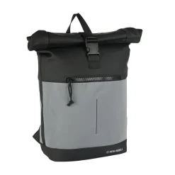 New Rebels Bowie New York Schwarz 21L Rucksack Rolltop Reflektion Wasserabweisend Laptop 15.6"
