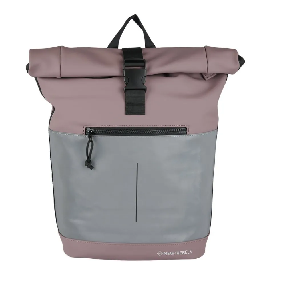 New Rebels Bowie New York Altlila 21L Rucksack Rolltop Reflektion Wasserabweisend Laptop 15.6"
